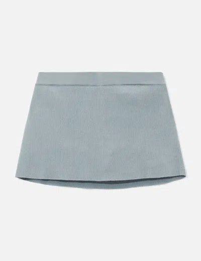 Glowny G Knit Rest Skirt In Blue