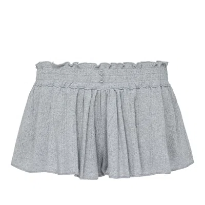 Glowny Honey Eyelet Shorts In Gray