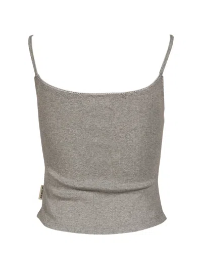 Glowny Honey Ribbed-knit Camisole Top In Gray