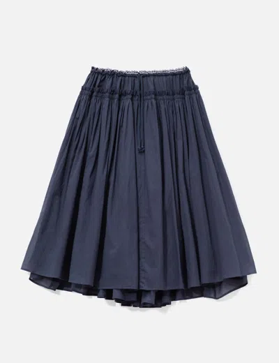 Glowny Lace String Gathered Long Skirt In Blue