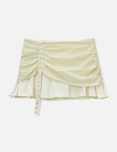 Glowny Misty Sheer Mini Skirt In Yellow