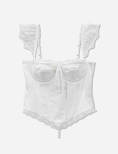 Glowny Powder Corset Top In White