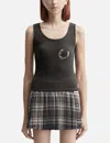 Glowny Rocky Waffle Sleeveless Top In Gray