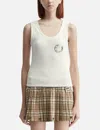 Glowny Rocky Waffle Sleeveless Top In White