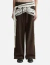 Glowny Romantic Layered Pants In Brown