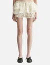 Glowny Scalloped Lace Mini Skort In Neutral
