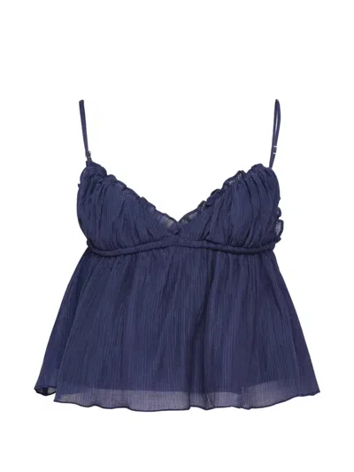 Glowny Sleveless Top In Blue