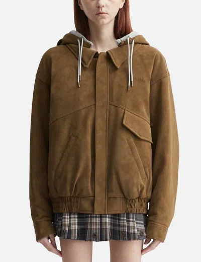 Glowny Urban Suede Jumper In Brown