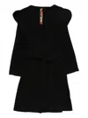 Glox Belted Coat In Black
