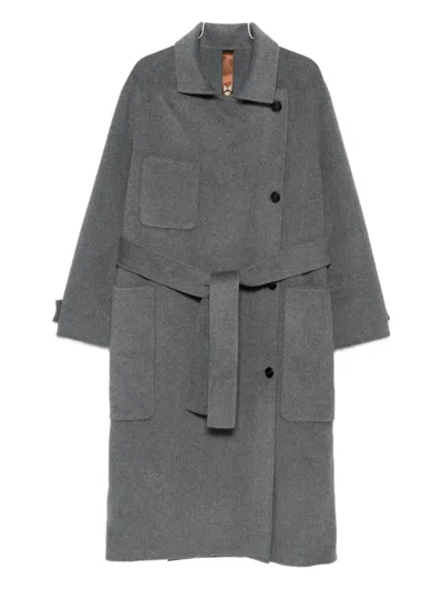 GLOX BELTED PATCH-POCKET COAT