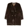 Glox Black Coats In Brown