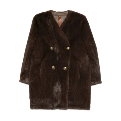 Glox Black Coats In Brown