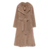 Glox Belted Coat In Brown