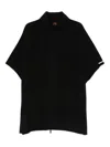 Glox Double-breasted Coat In Black