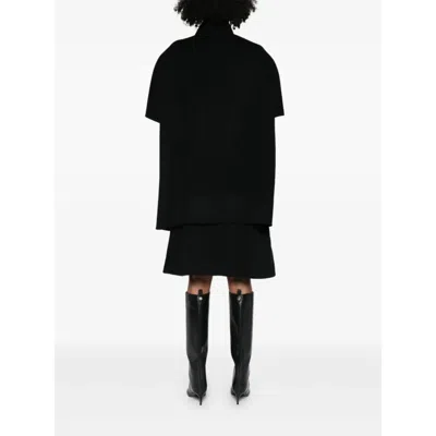 Glox Double-breasted Coat In Black