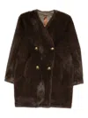 Glox Faux-fur Jacket In Brown