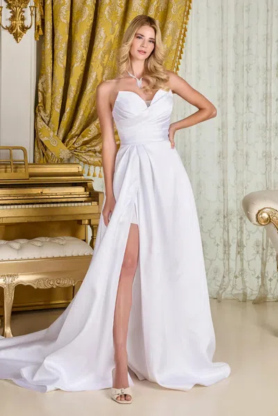 Gls Gl3715 Fitted Long Bridal A Line Corset Wedding Dress