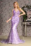 Gls Glitter Prom Mermaid Evening Long Dress In Purple