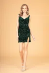 Gls Homecoming Prom Short Cocktail Dress In Green