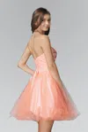 Gls Homecoming Short Strapless Cocktail Prom Dress In Pink
