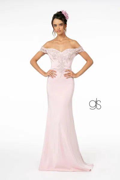Gls Jersey Long Dress Prom Dress In Pink