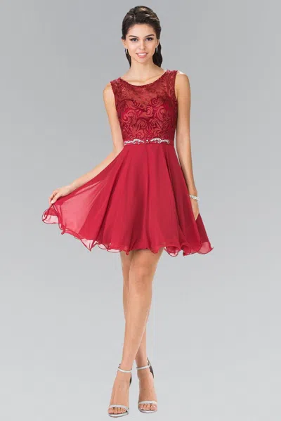 Gls Lace Bodice A Line Short Graduation Dress