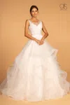Gls Long A-line Wedding Dress Bridal Gown In Neutral