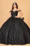 Gls Long Ball Gown Quinceanera Dress In Black