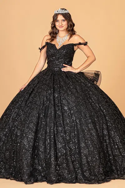Gls Long Ball Gown Quinceanera Dress In Black
