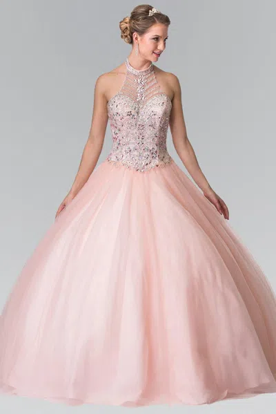 Gls Long Beaded Top Quinceneara Dress In Multi