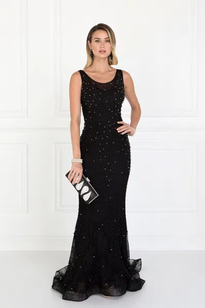 Gls Long Black Lace Mermaid Prom Dress