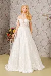 Gls Long Bridal Wedding Dress In White