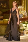Gls Long Fitted Sequin Formal Prom Dress In Black