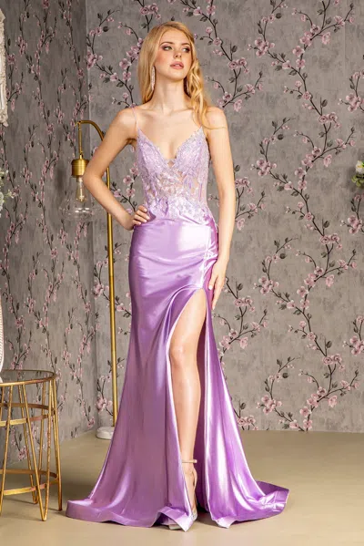 Gls Long Formal Mermaid Prom Dress In Purple
