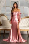 Gls Long Formal Prom Mermaid Dress In Pink
