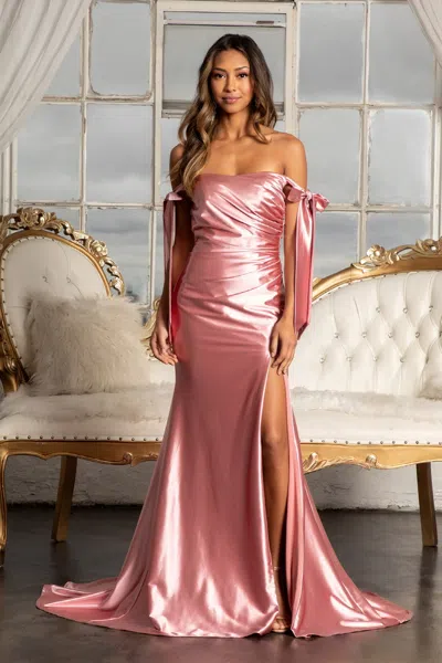 Gls Long Formal Prom Mermaid Dress In Pink