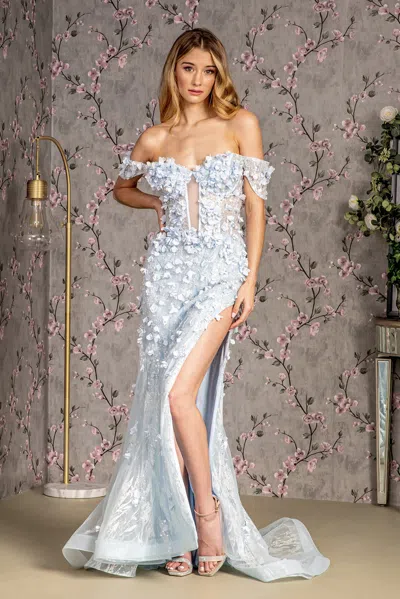 Gls Long Formal Sequin Mermaid Prom Dress In White