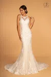 Gls Long Formal Wedding Gown In White