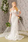 Gls Long Mermaid Wedding Dress In White