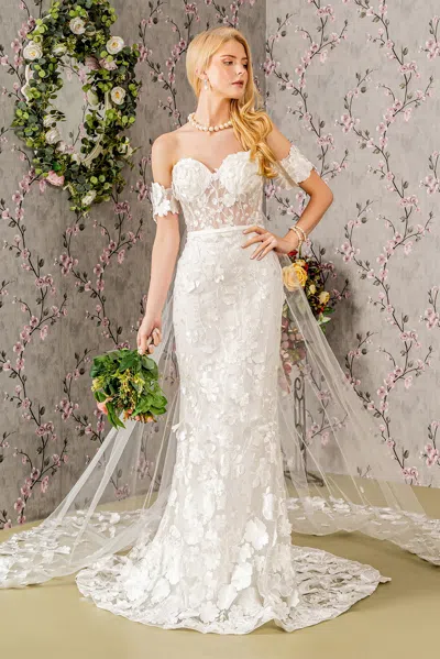 Gls Long Mermaid Wedding Dress In White