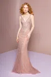 Gls Long Prom Trumpet Dress Evening Gown In Pink