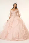 Gls Long Quinceanera Ball Gown Sweet 16 In Pink