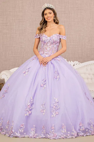 Gls Long Quinceanera Dress Sweet 16 Ball Gown In Purple