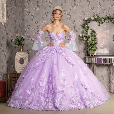 Gls Long Quinceanera Dress Sweet 16 Ball Gown In Purple