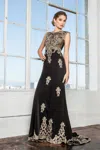 Gls Plus Size Black Prom Long Dress In Black