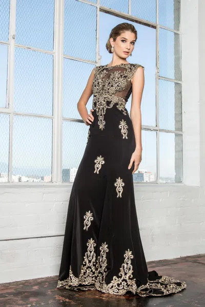 Gls Plus Size Black Prom Long Dress
