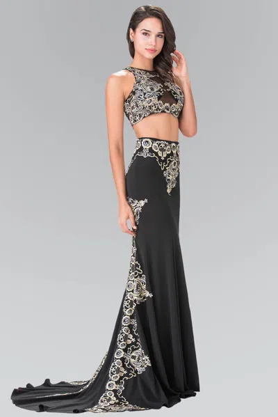 Gls Prom Long 2 Piece Set Formal Dress Black Xs Sale