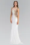 Gls Prom Long Fitted Dress Evening Formal Gown In White