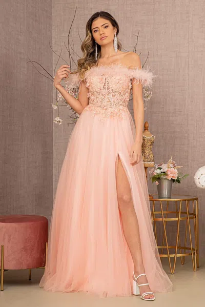 Gls Prom Long Formal A Line Dress In Pink