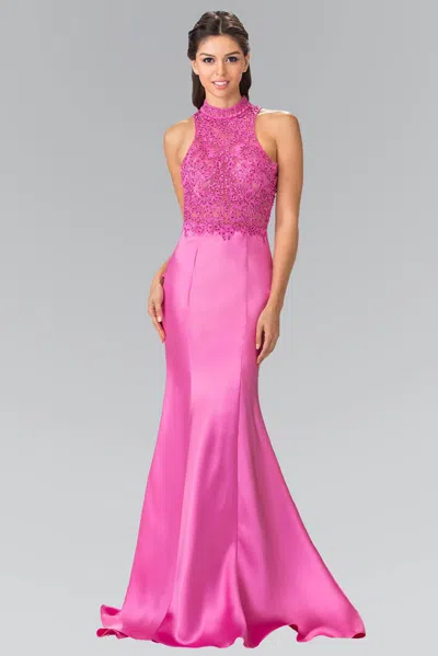 Gls Prom Long Formal Dress Mikado Trumpet Evening Dress In Pink